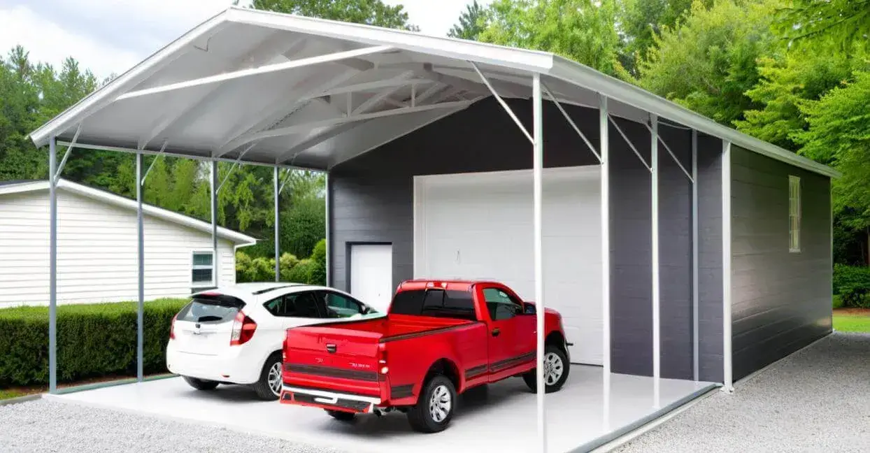 Double Car Metal Carport